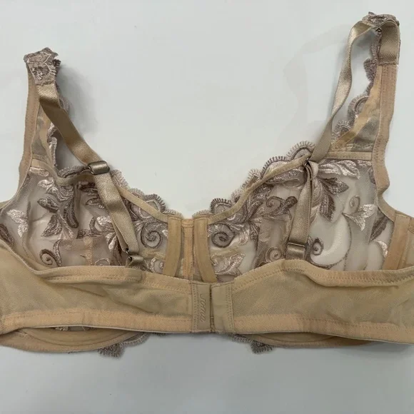 Some Lace Embroidery Underwire Bra size 36C nude - Picture 2 of 4